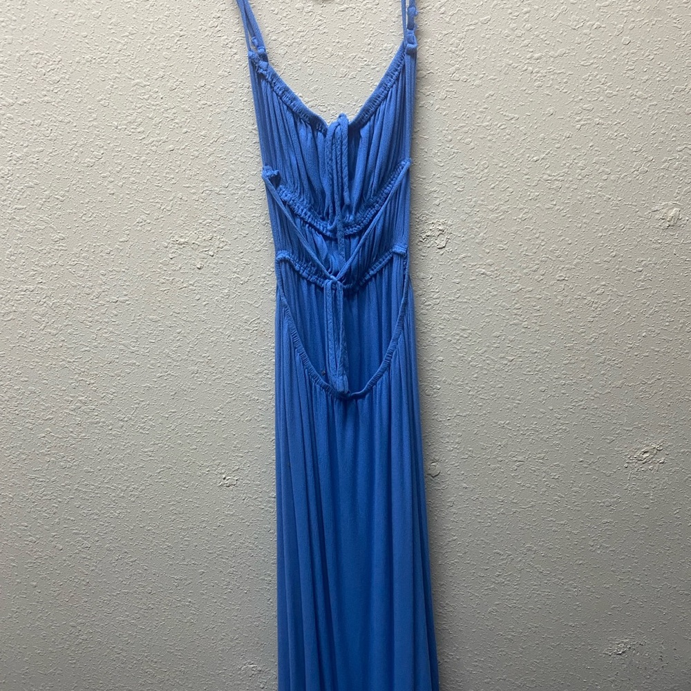 Elegant Blue Maxi Dress